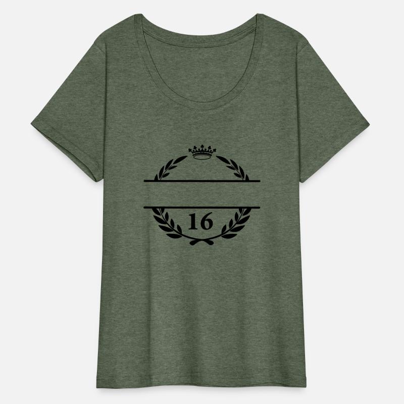 Laurel wreath and crown for name With number 16