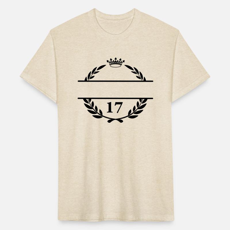 Laurel wreath and crown for name With number 17