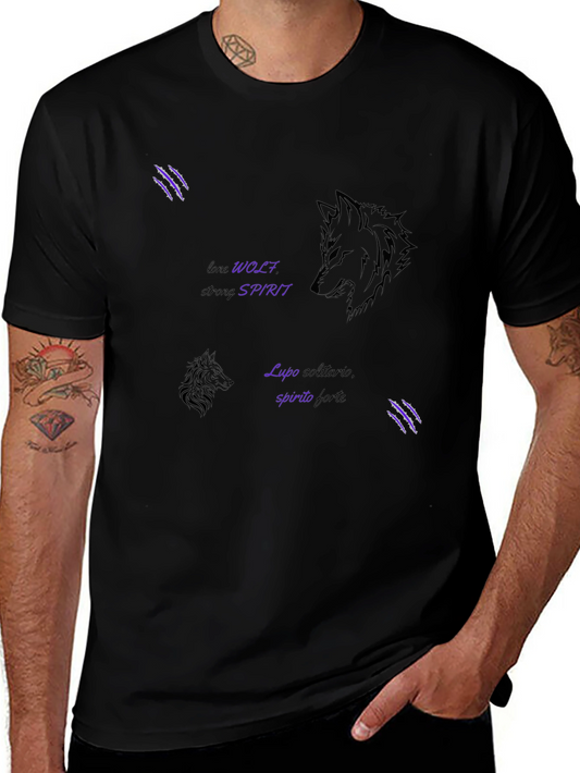Lone Wolf Spirit Graphic Tee - Black