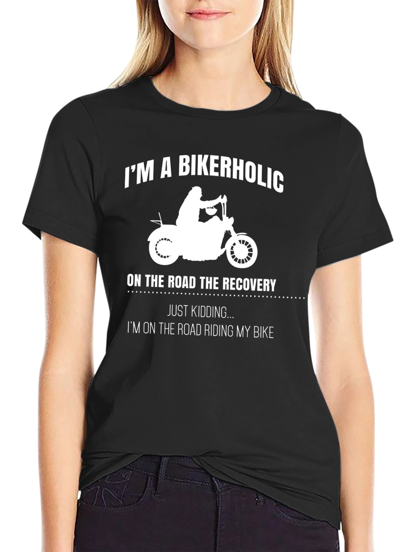 Bikerholic T-Shirt - Road Recovery & Riding Bike