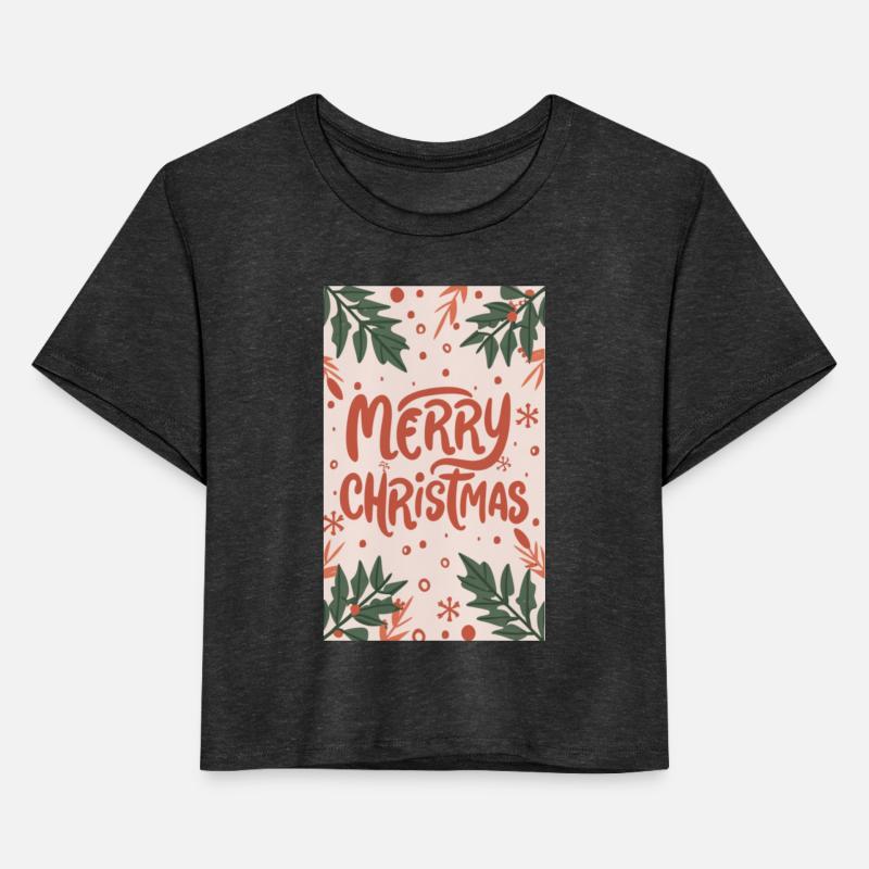 Leafy Background Merry Christmas Trendy Color Cute