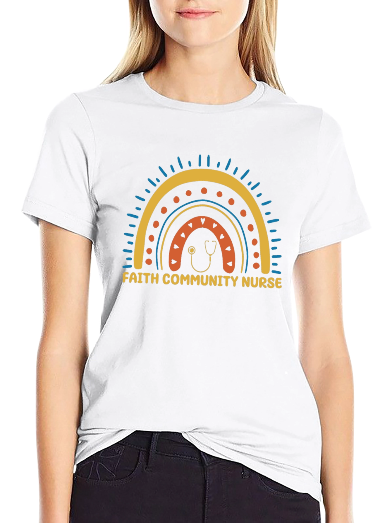 Faith Community Nurse Rainbow T-Shirt