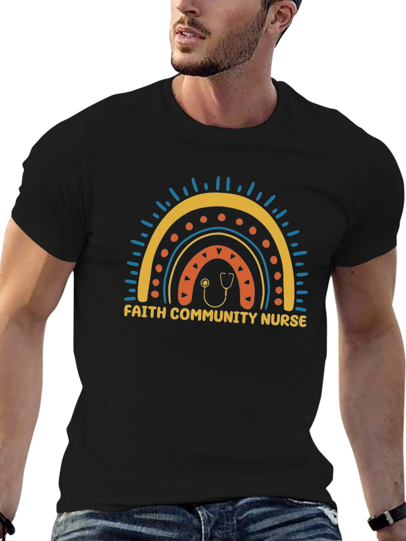 Faith Community Nurse Rainbow T-Shirt