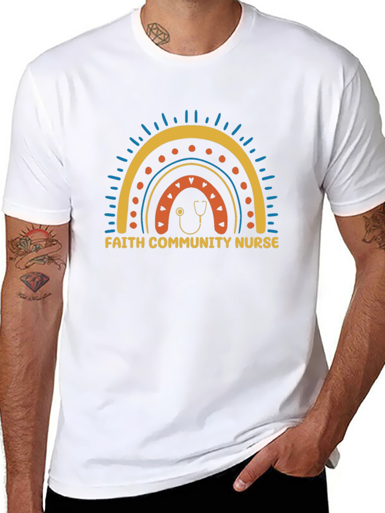 Faith Community Nurse Rainbow T-Shirt