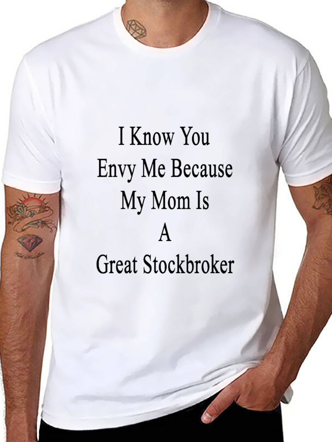 Great Stockbroker Mom Tee - Envy Black T-Shirt