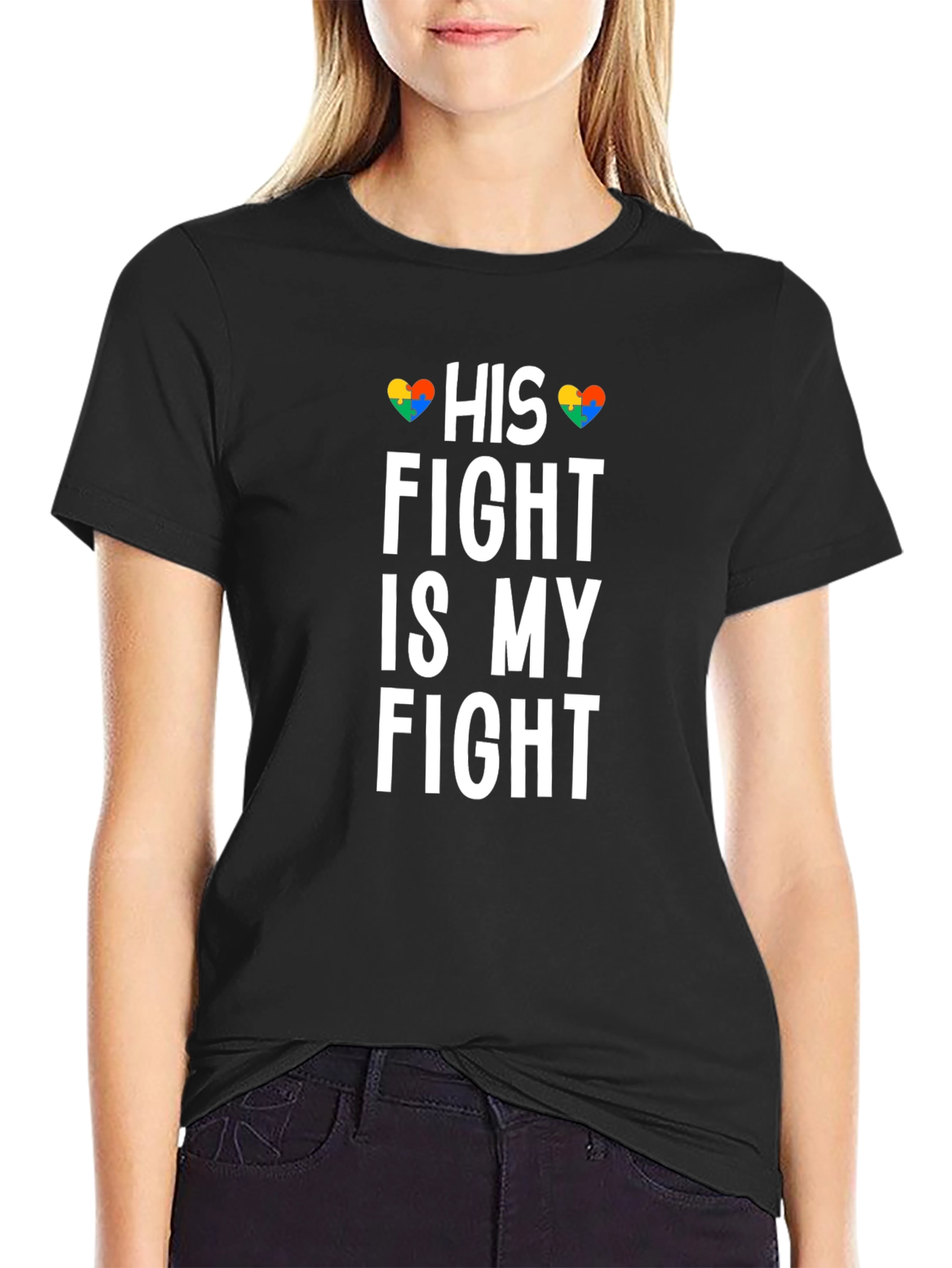 His Fight Is My Fight Autism Awareness T-Shirt