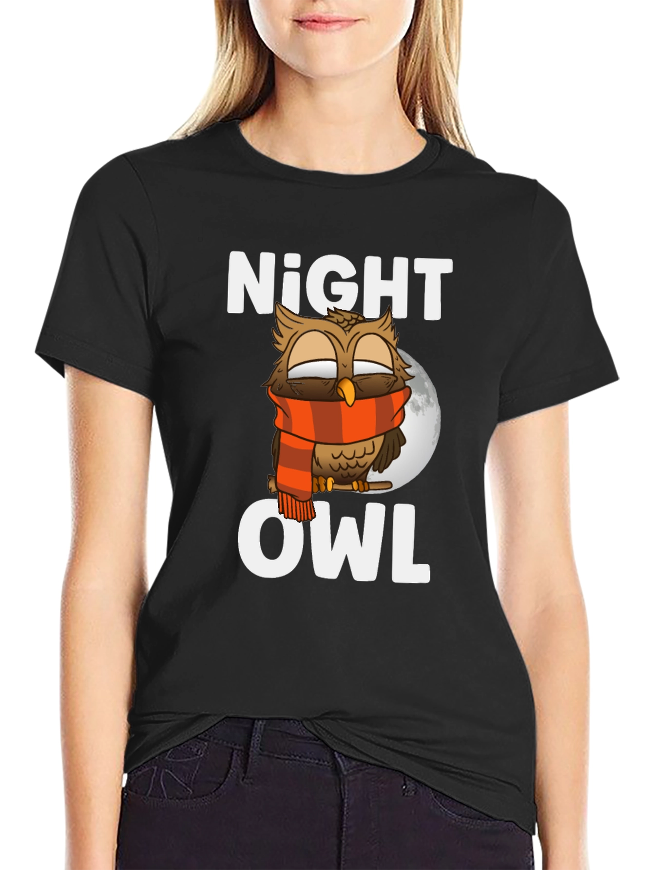 Night Owl Graphic Tee - Soft Cotton Blend