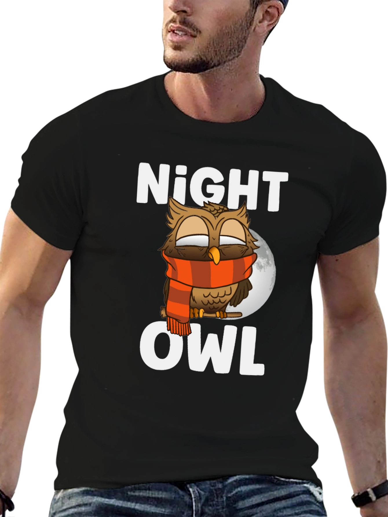 Night Owl Graphic Tee - Soft Cotton Blend