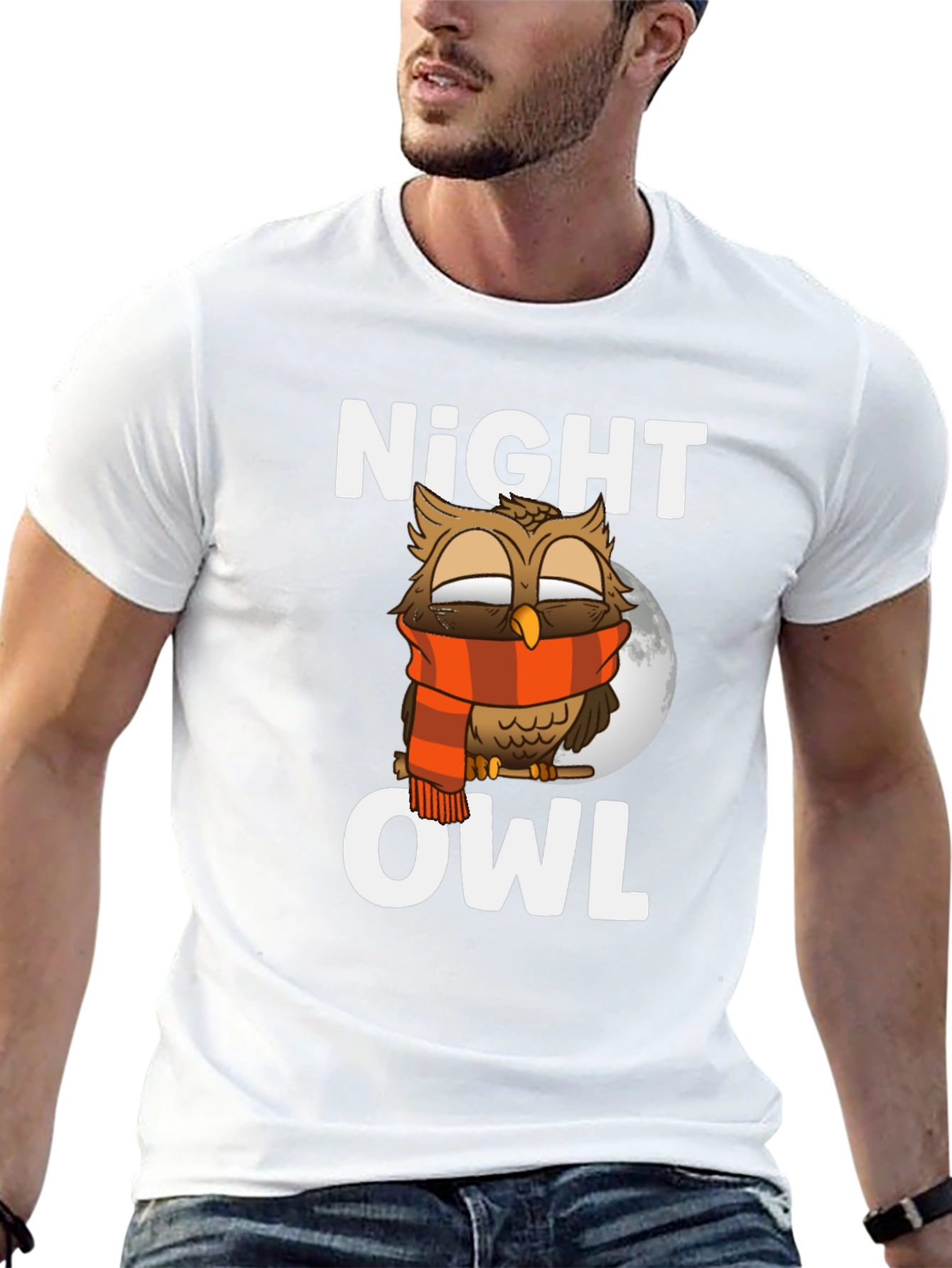 Night Owl Graphic Tee - Soft Cotton Blend