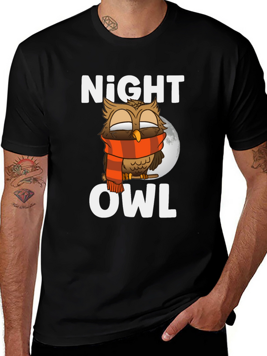 Night Owl Graphic Tee - Soft Cotton Blend