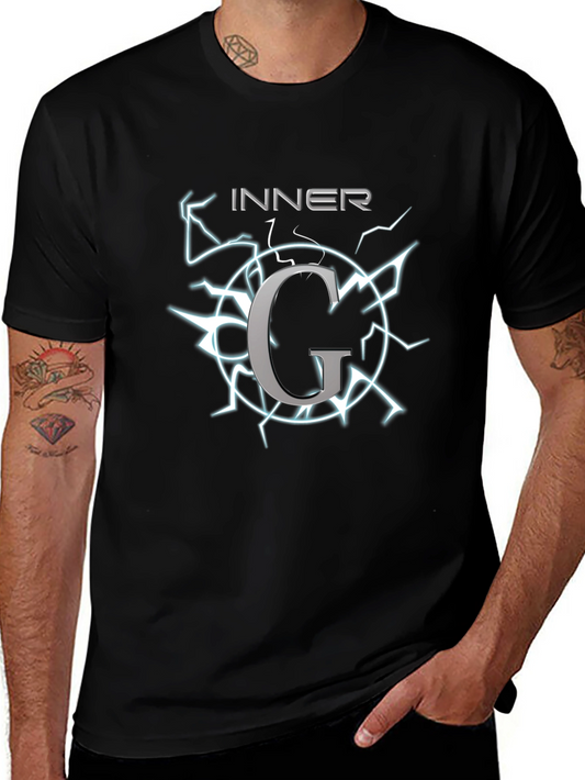 Inner G Graphic T-Shirt - Black Cotton Tee