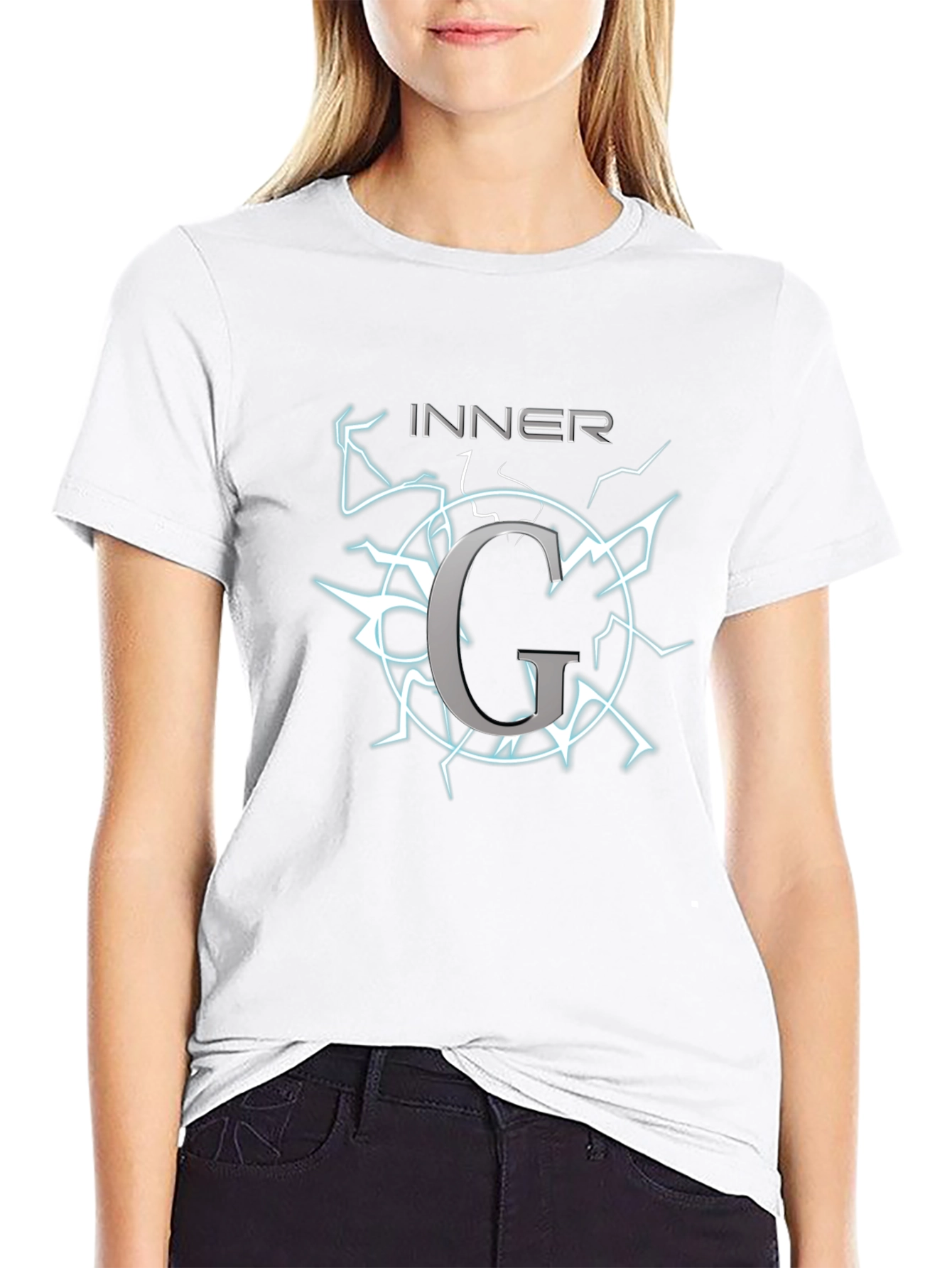 Inner G Graphic T-Shirt - Black Cotton Tee