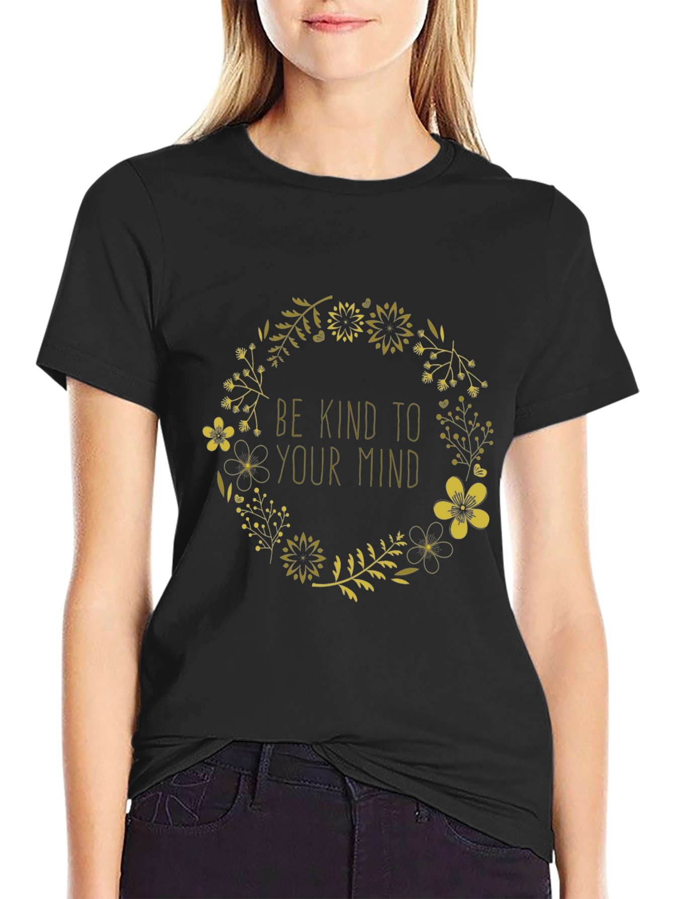 Kind Mind Graphic Tee - Stylish Black T-Shirt