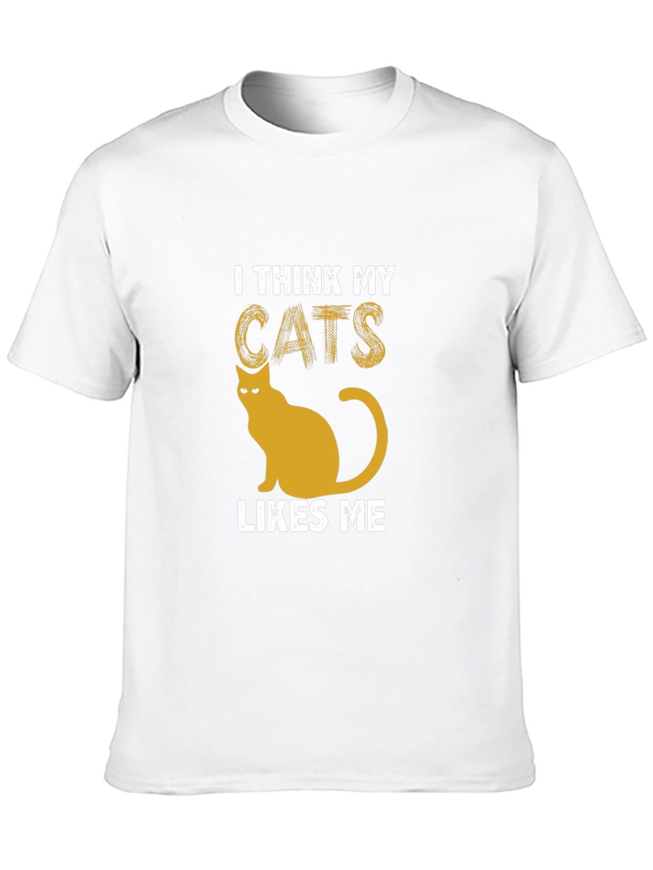 I Think My Cats Likes Me Black Graphic Tee