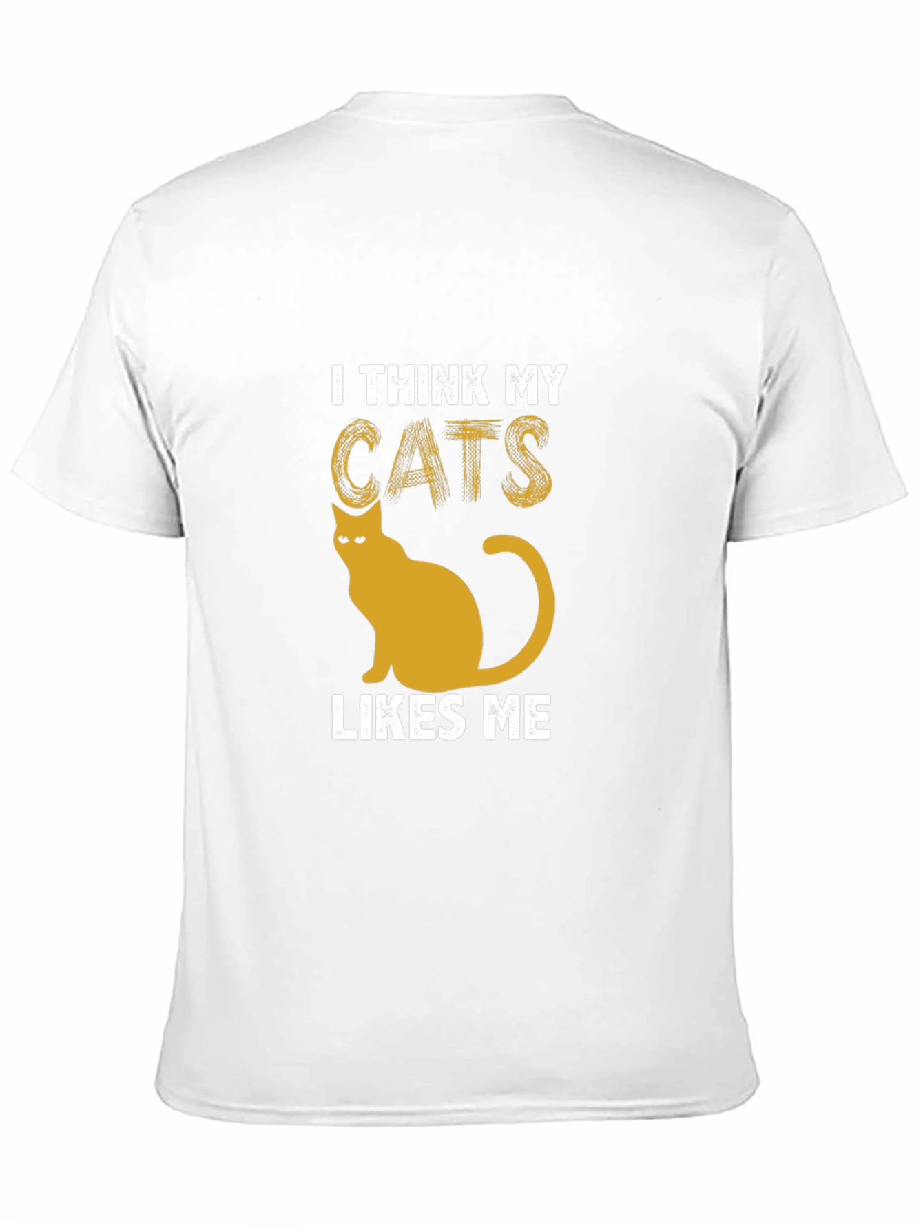 I Think My Cats Likes Me Black Graphic Tee