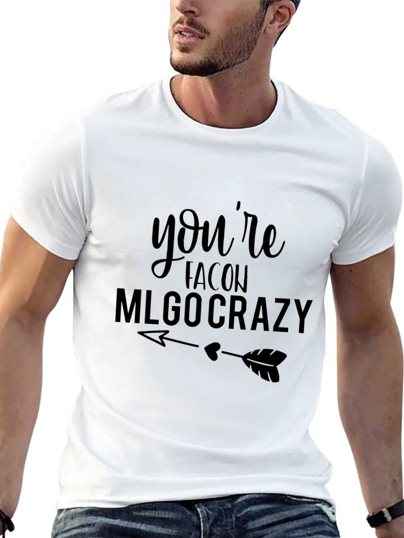 Youre Falcon MLGO Crazy Black Graphic Tee