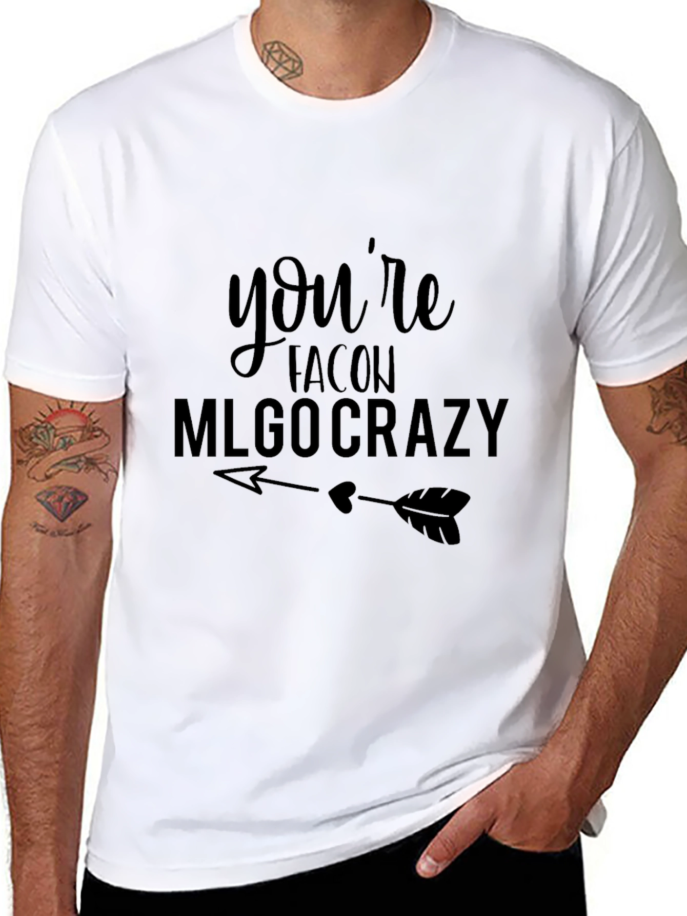 Youre Falcon MLGO Crazy Black Graphic Tee