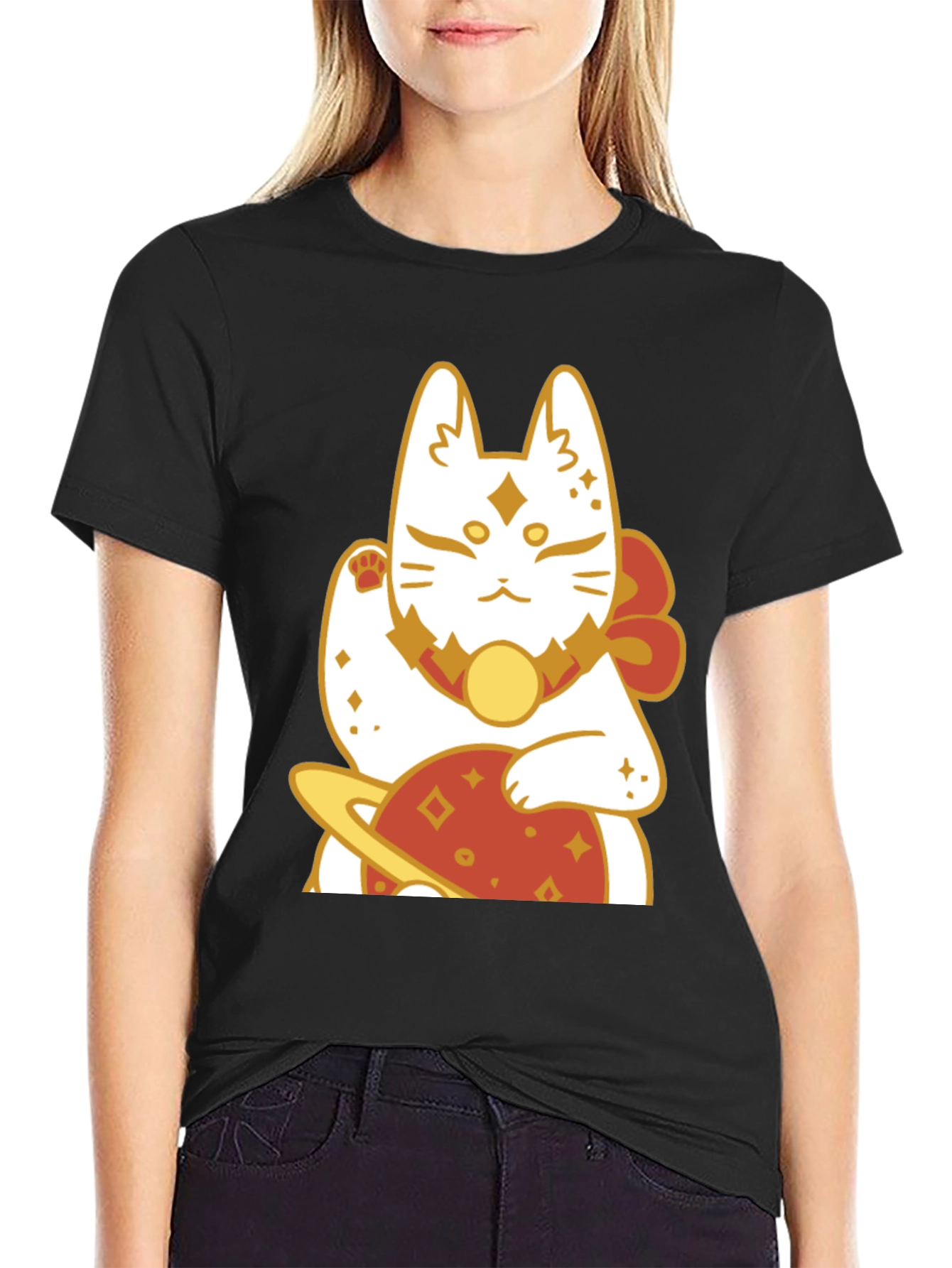 Lucky Cat Planet Graphic Tee