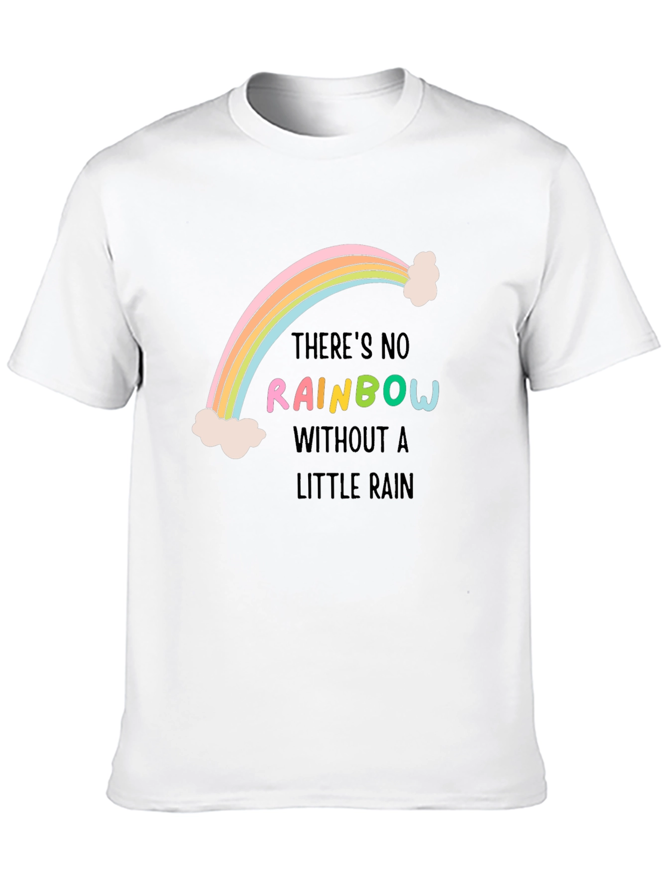 Rainbow Graphic Tee: Inspirational Message Shirt
