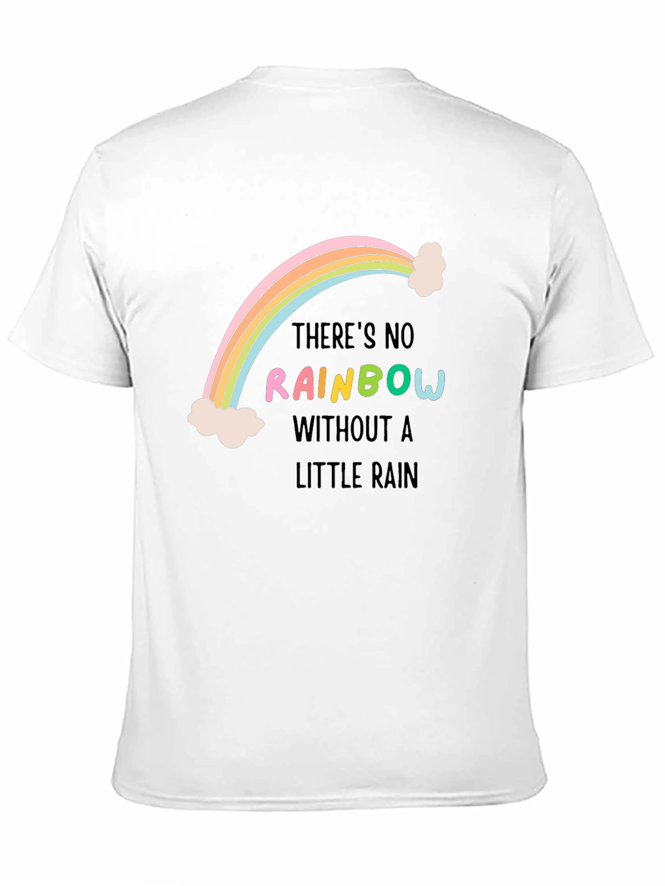 Rainbow Graphic Tee: Inspirational Message Shirt