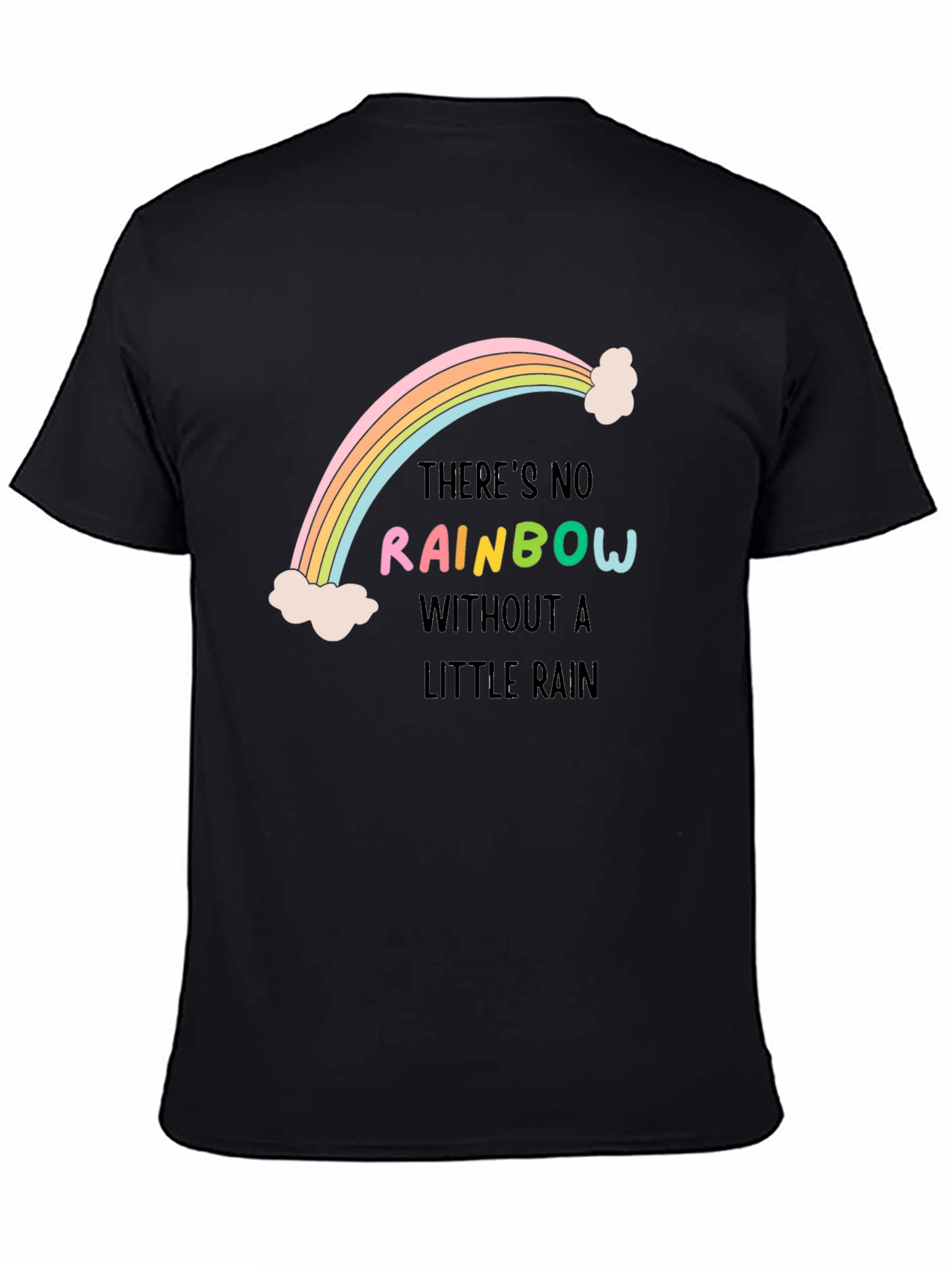 Rainbow Graphic Tee: Inspirational Message Shirt