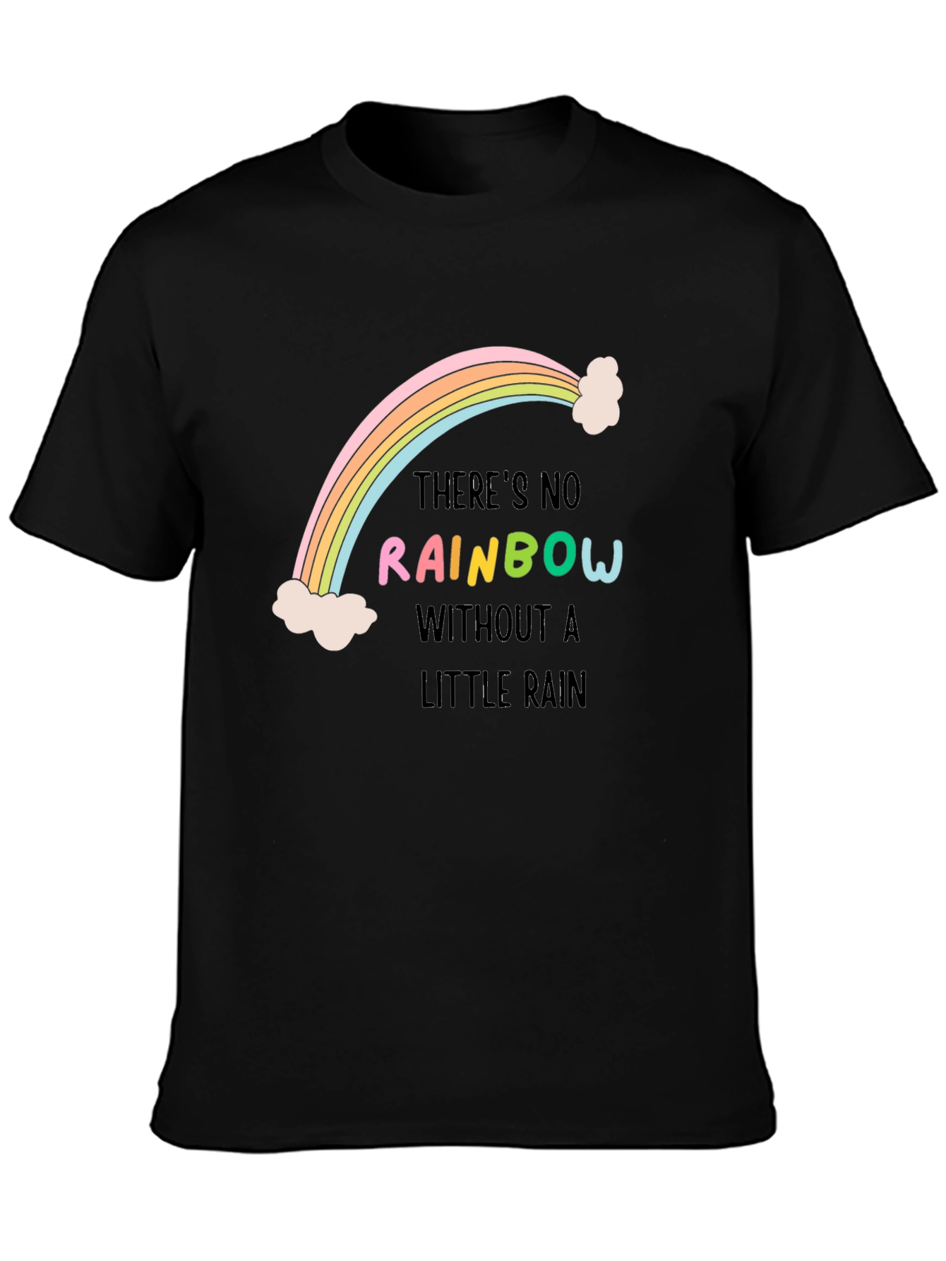 Rainbow Graphic Tee: Inspirational Message Shirt