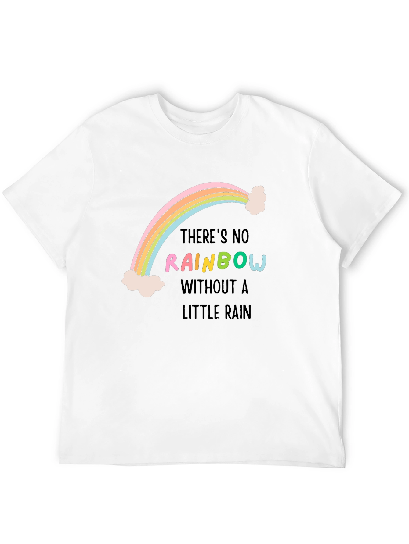 Rainbow Graphic Tee: Inspirational Message Shirt
