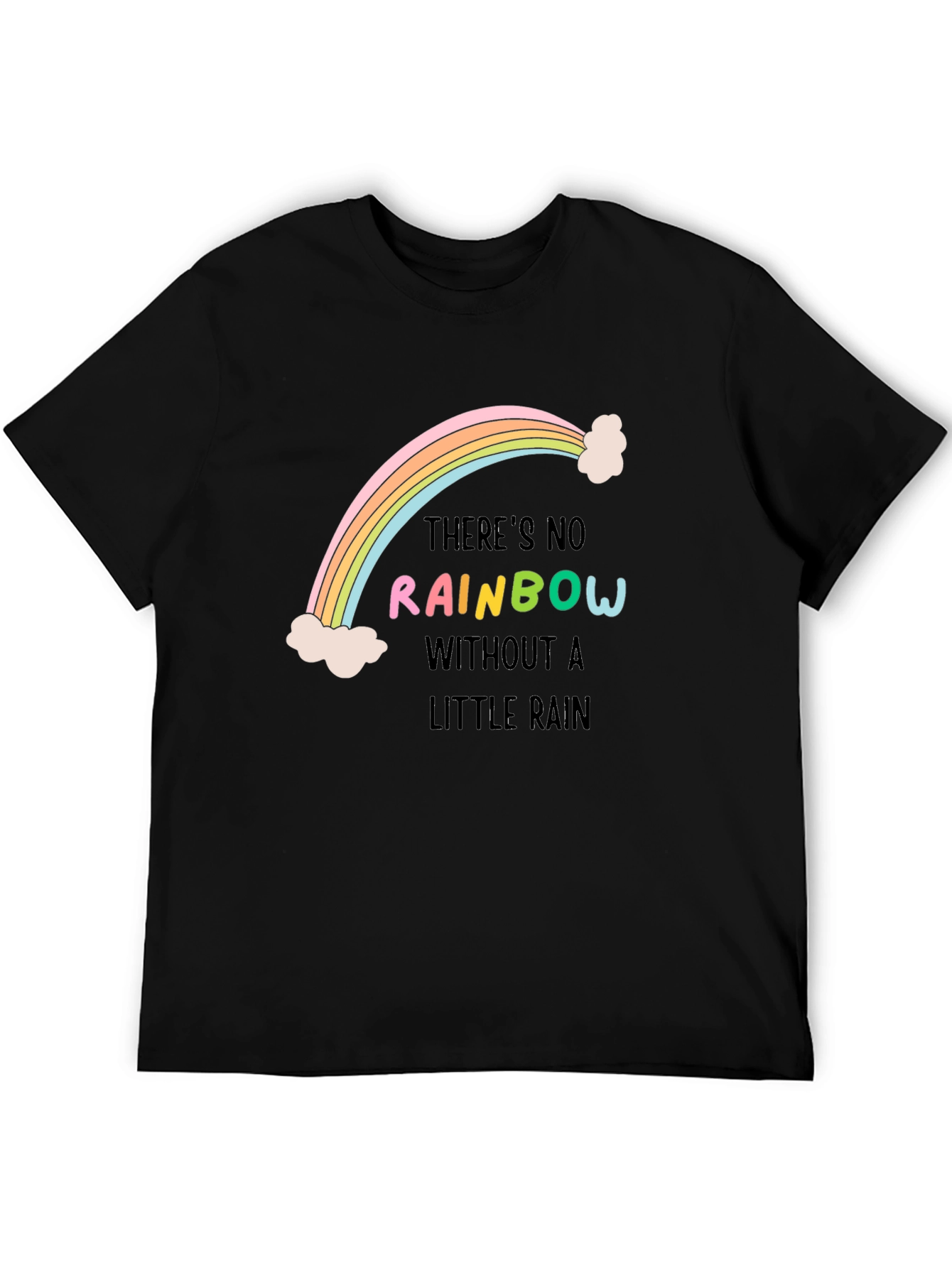 Rainbow Graphic Tee: Inspirational Message Shirt