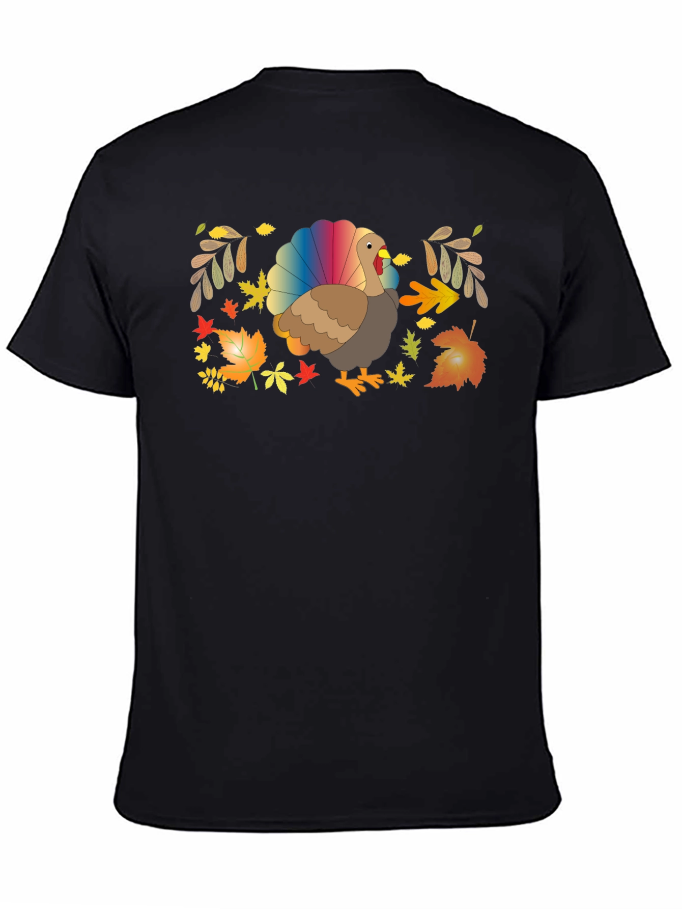 Thanksgiving Turkey Rainbow Tail T-Shirt