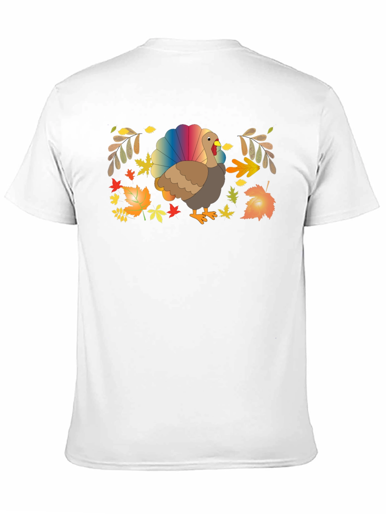 Thanksgiving Turkey Rainbow Tail T-Shirt