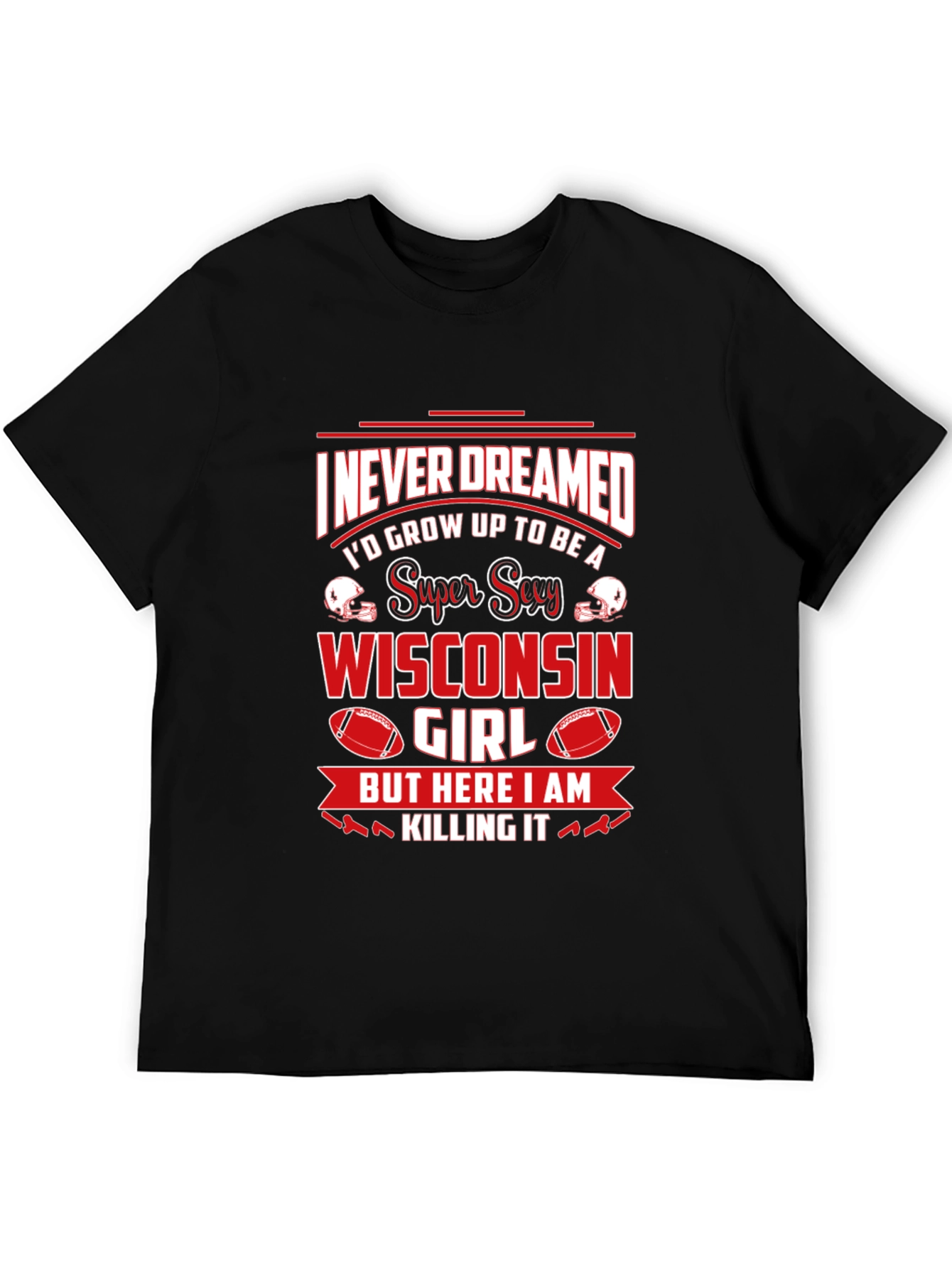 Wisconsin Girl Football Fan T-Shirt