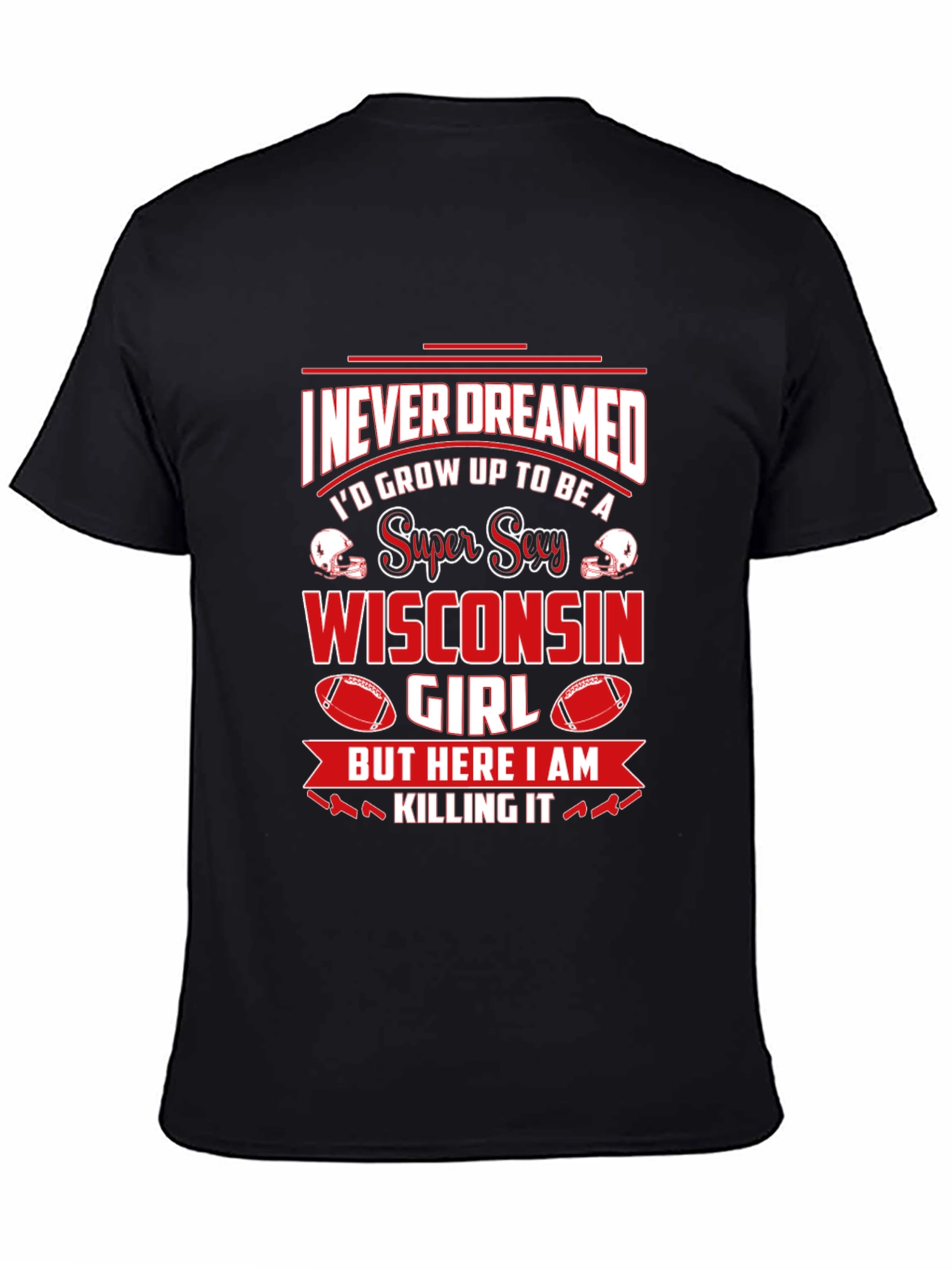 Wisconsin Girl Football Fan T-Shirt