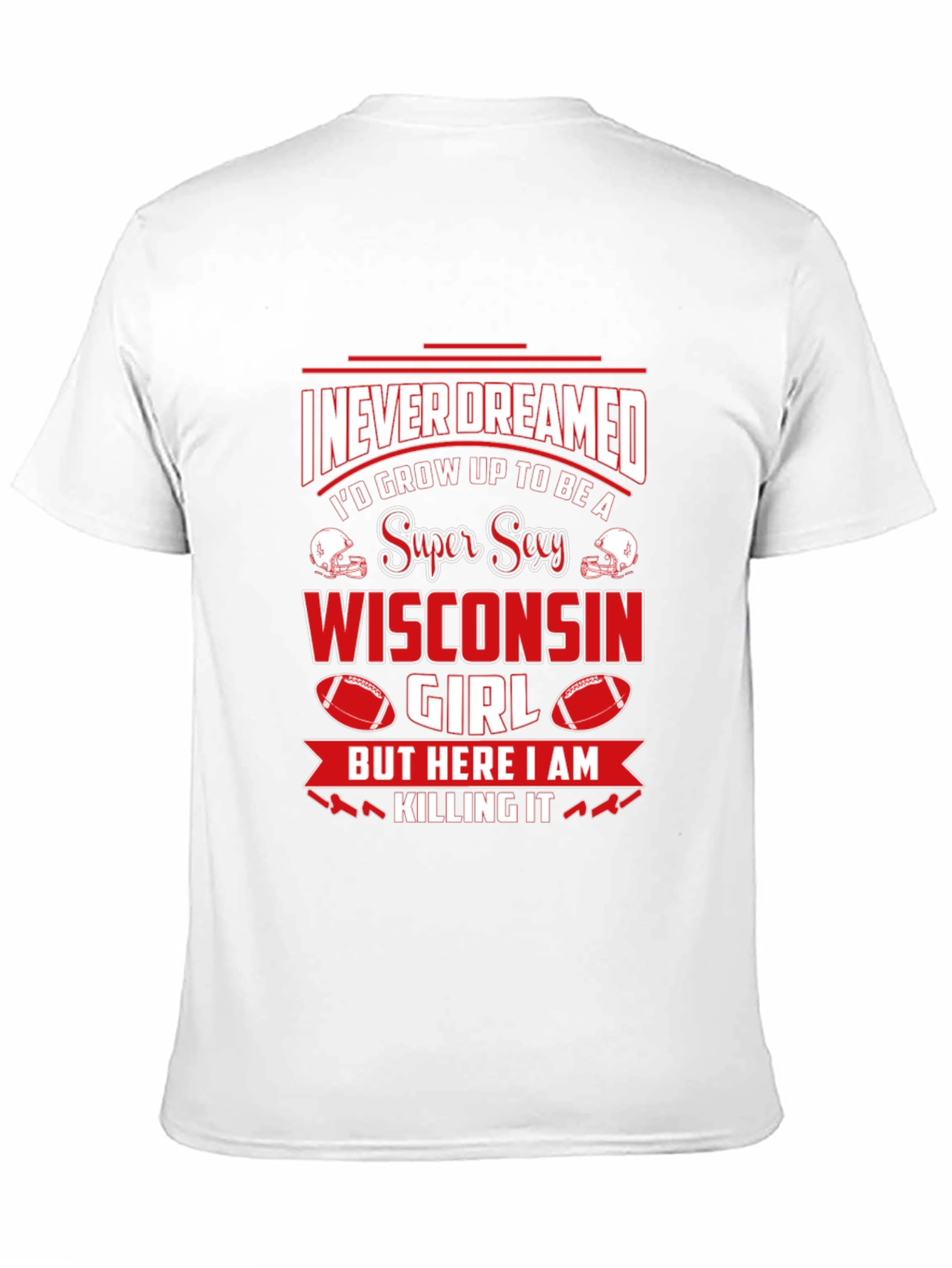 Wisconsin Girl Football Fan T-Shirt