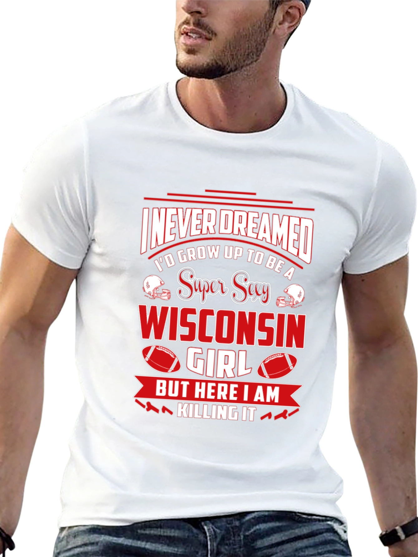 Wisconsin Girl Football Fan T-Shirt