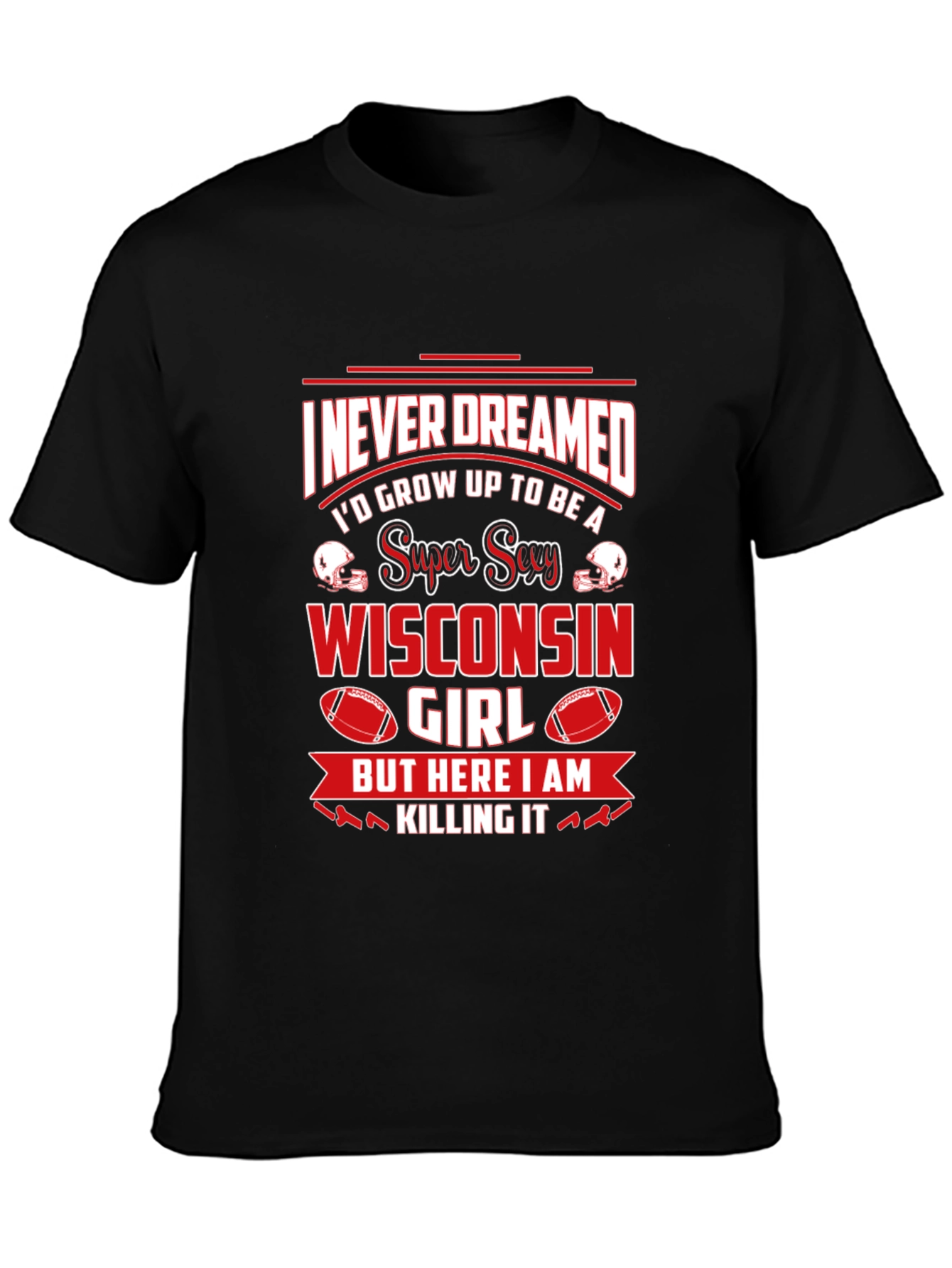 Wisconsin Girl Football Fan T-Shirt