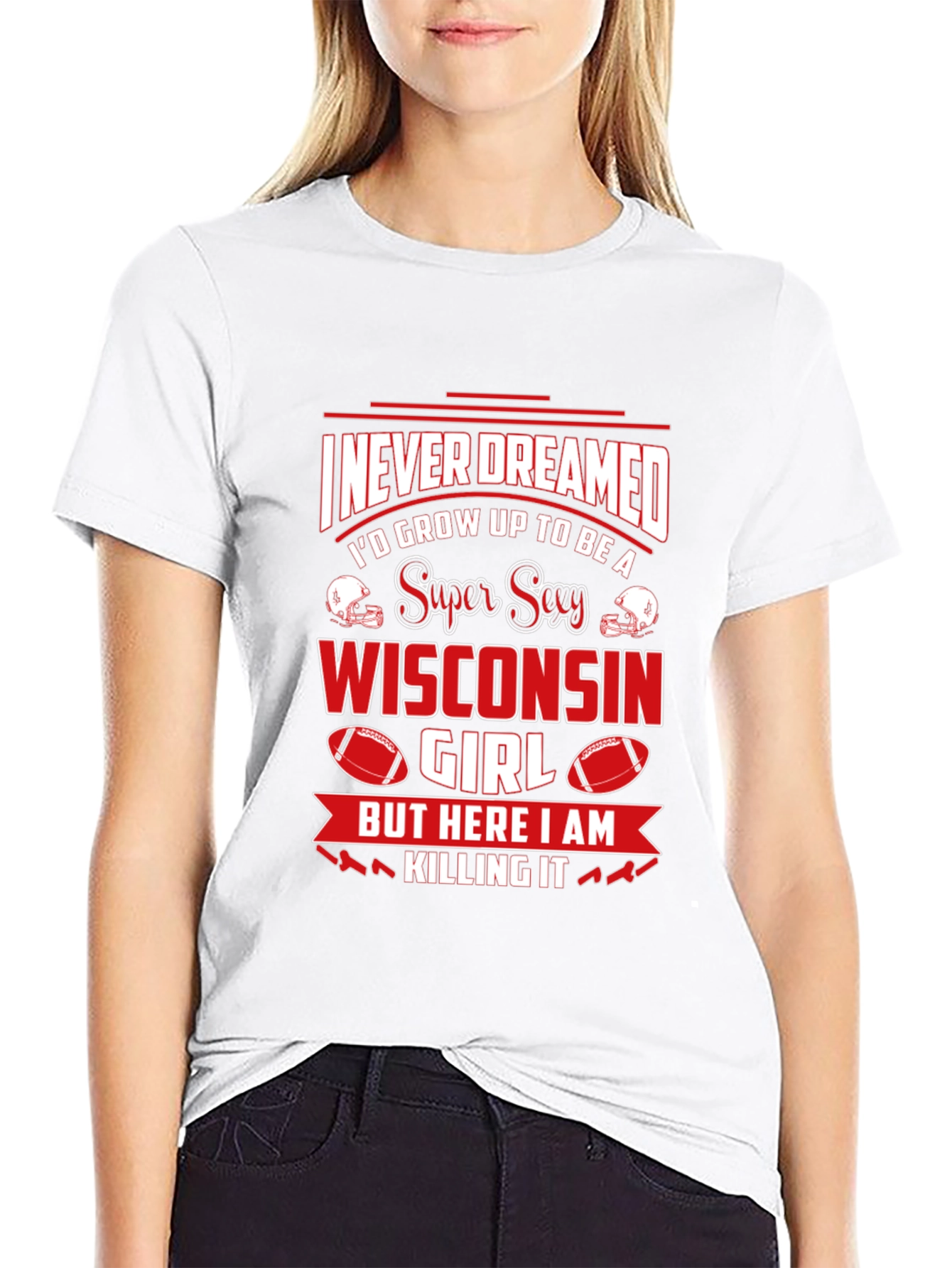 Wisconsin Girl Football Fan T-Shirt