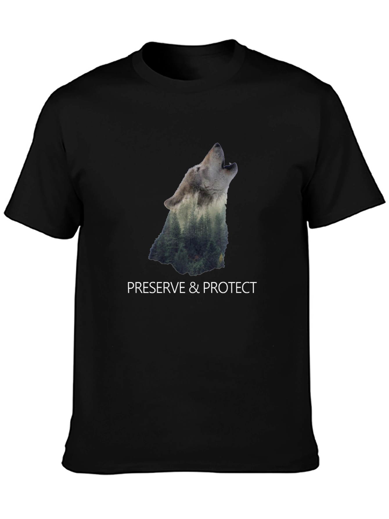 Wolf & Forest Graphic Print Tee