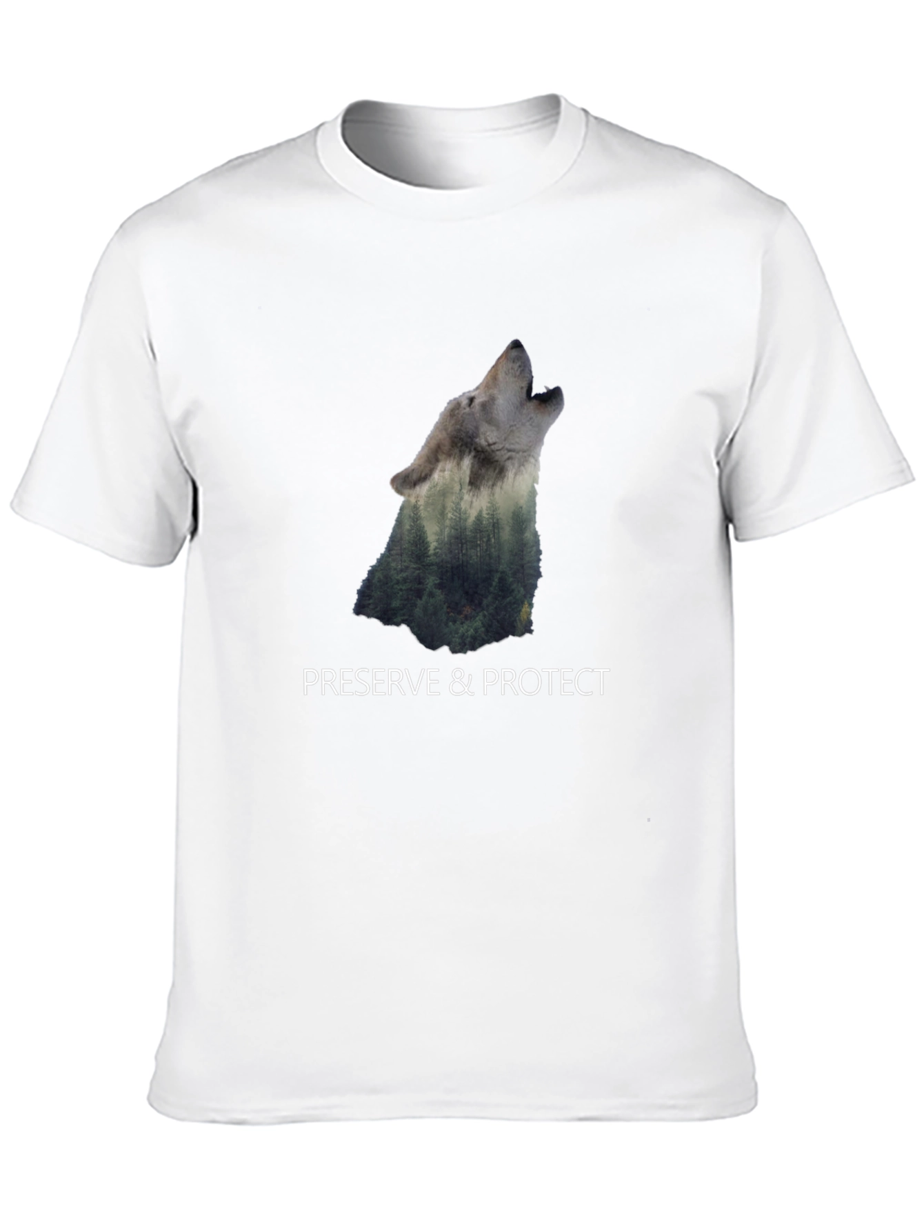 Wolf & Forest Graphic Print Tee