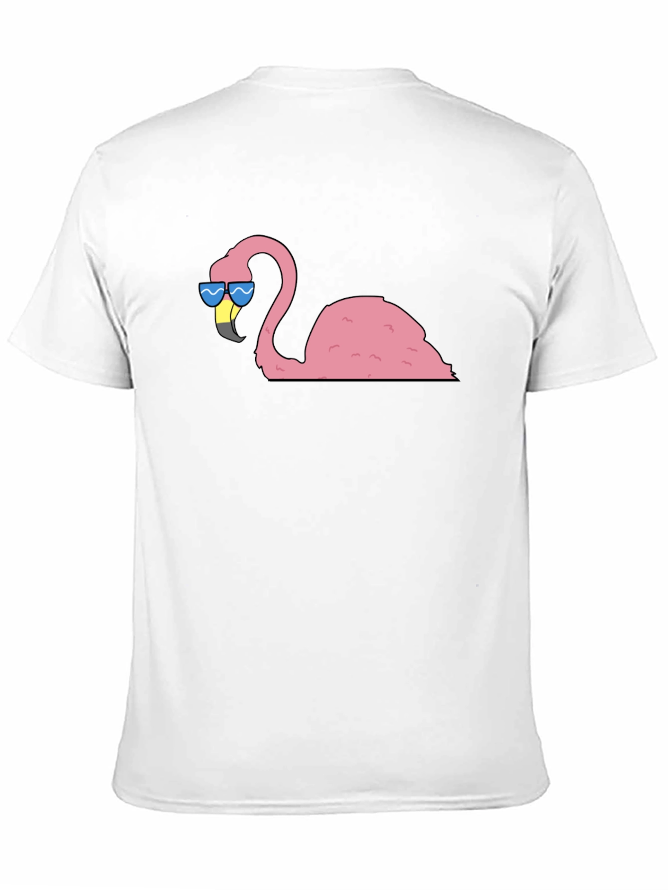 Cool Flamingo Graphic Tee - Black Cotton T-Shirt
