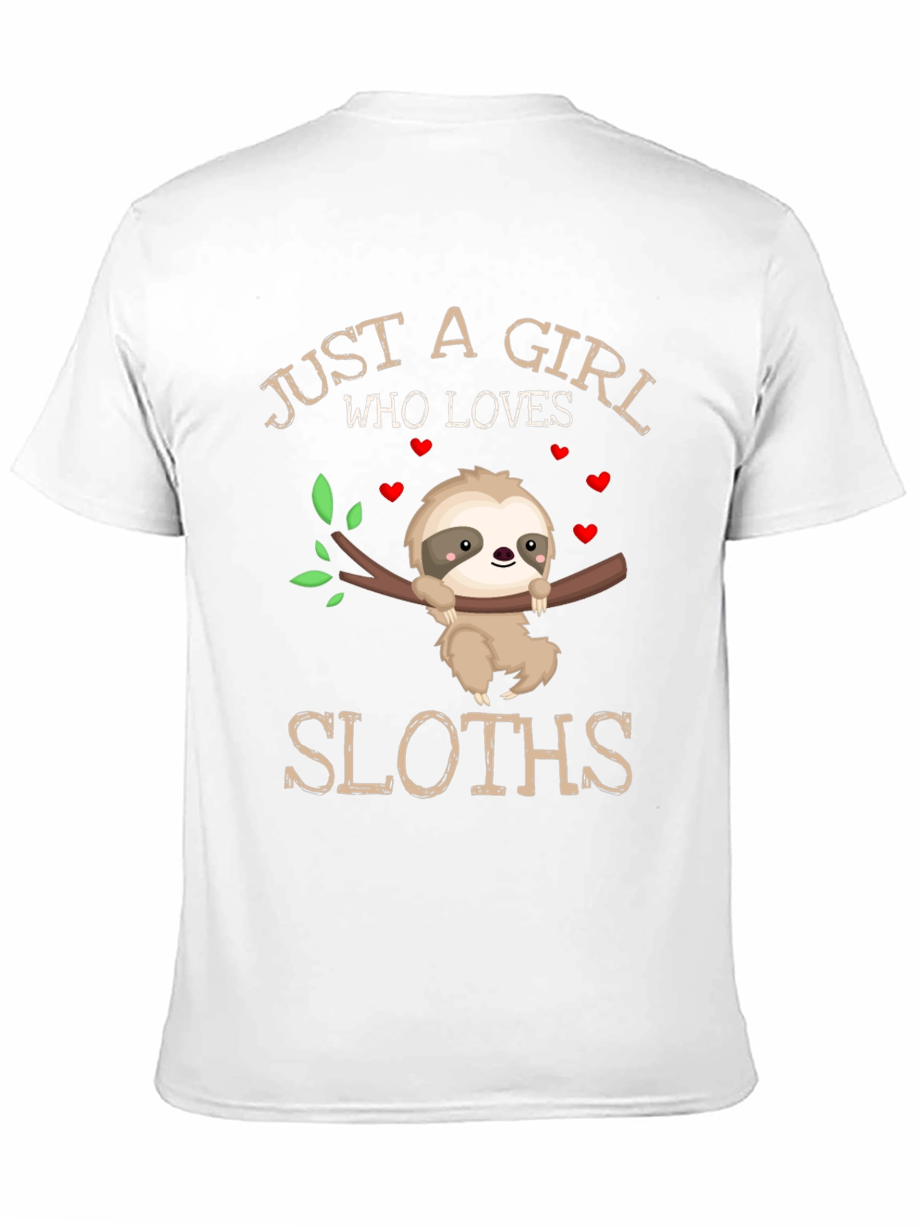 Girl Loves Sloths T-Shirt - Cute Sloth Lover Tee