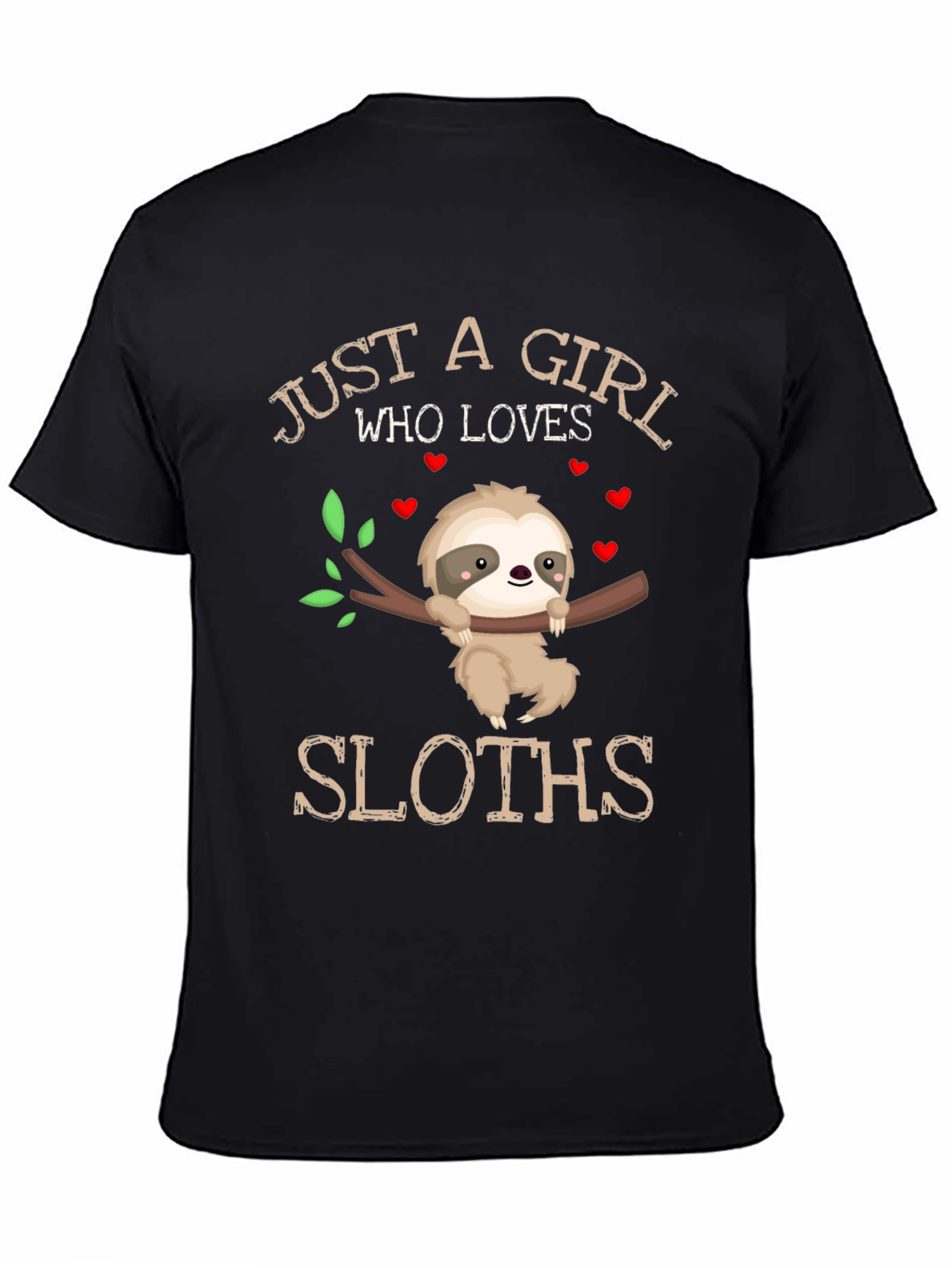 Girl Loves Sloths T-Shirt - Cute Sloth Lover Tee