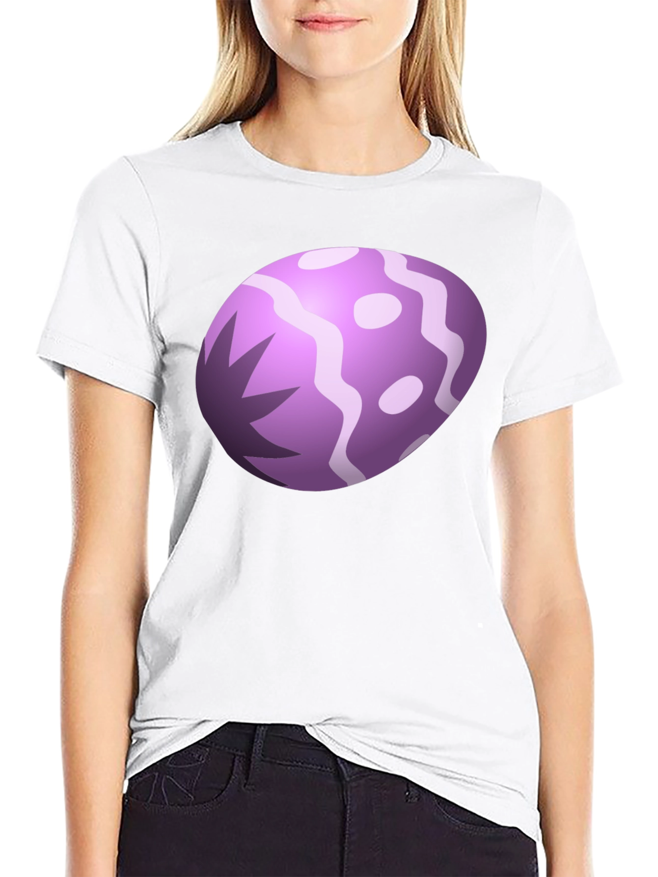 Fun Egg Graphic Black T-Shirt