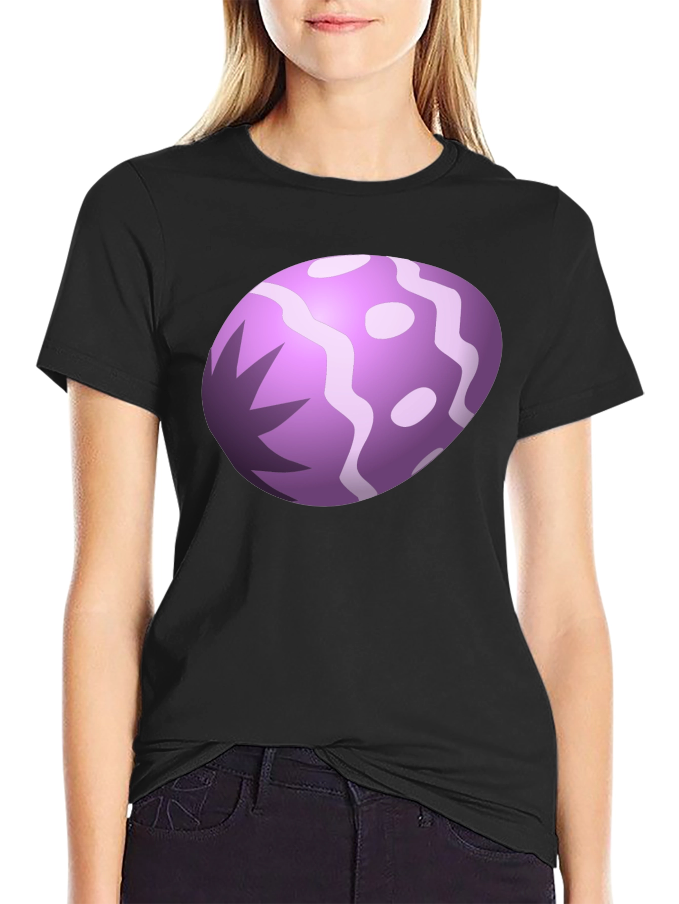 Fun Egg Graphic Black T-Shirt