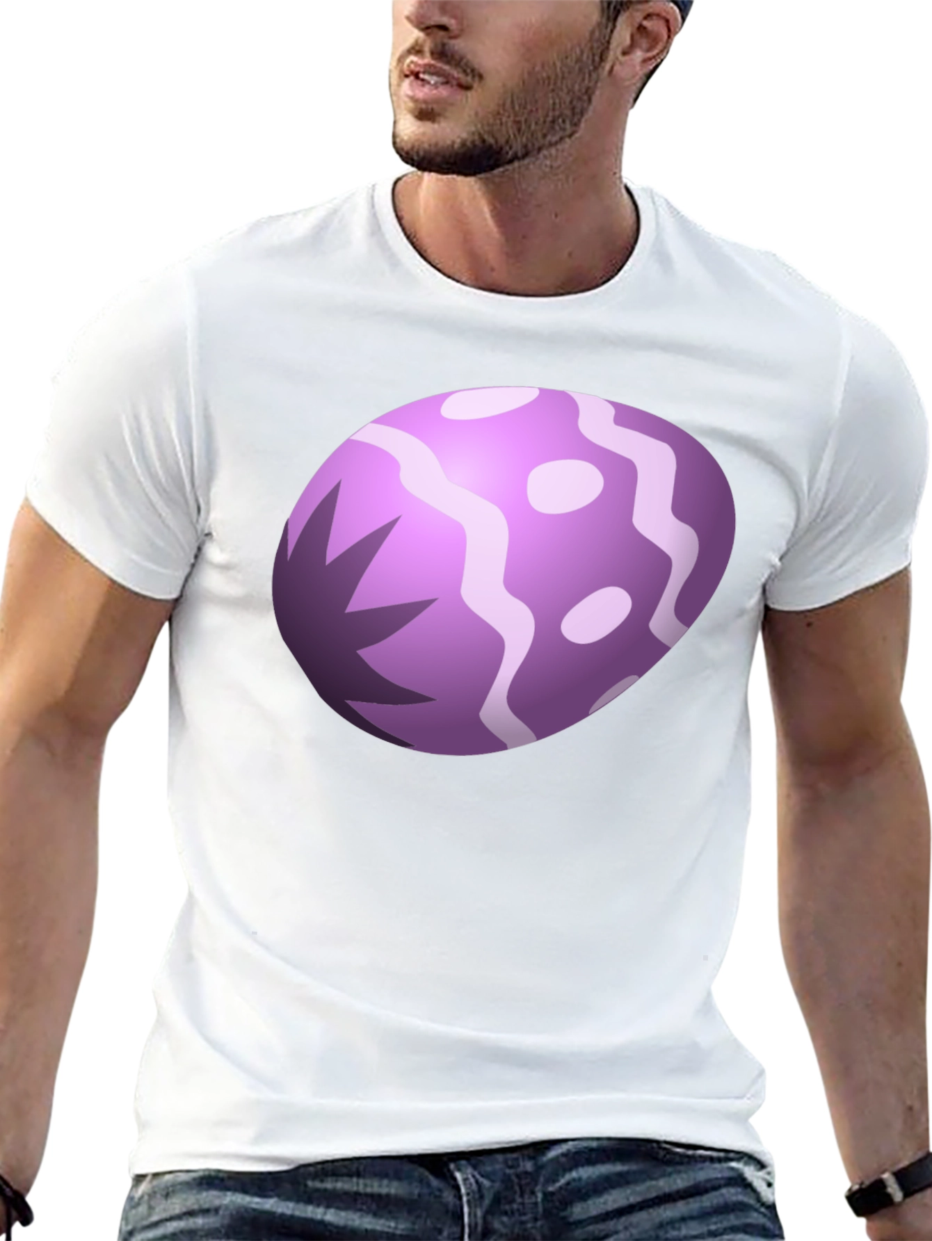 Fun Egg Graphic Black T-Shirt