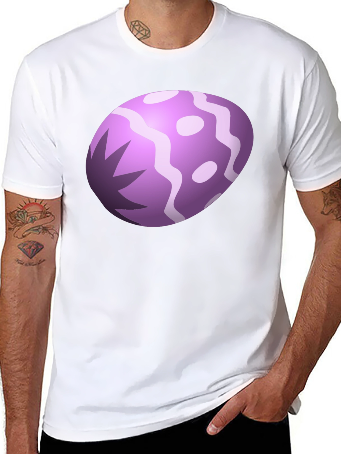 Fun Egg Graphic Black T-Shirt