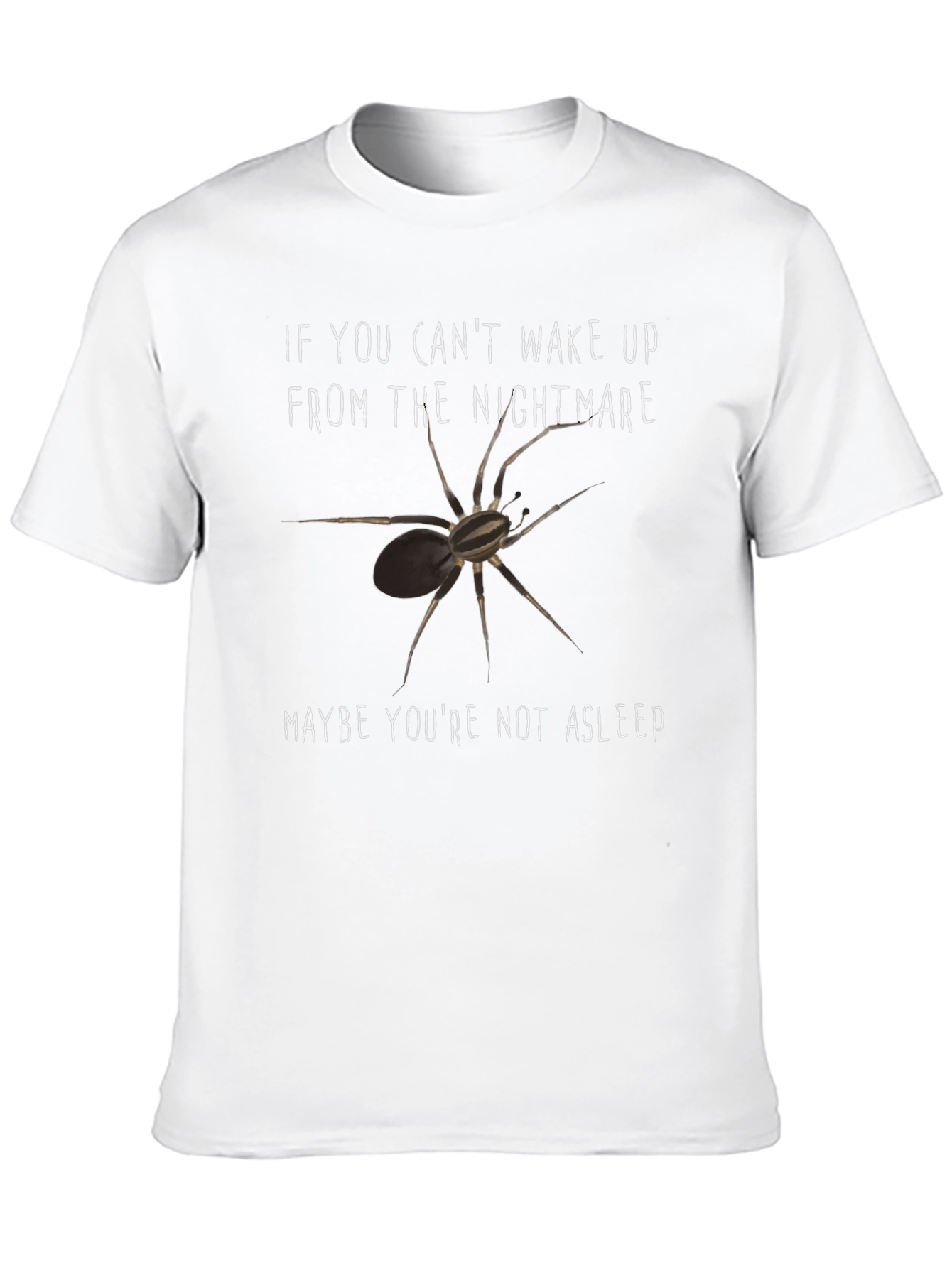 Nightmare Spider Graphic Tee - Black Cotton T-Shirt