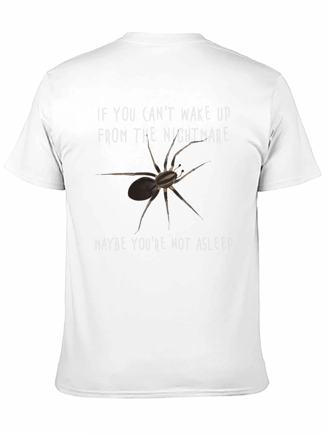 Nightmare Spider Graphic Tee - Black Cotton T-Shirt