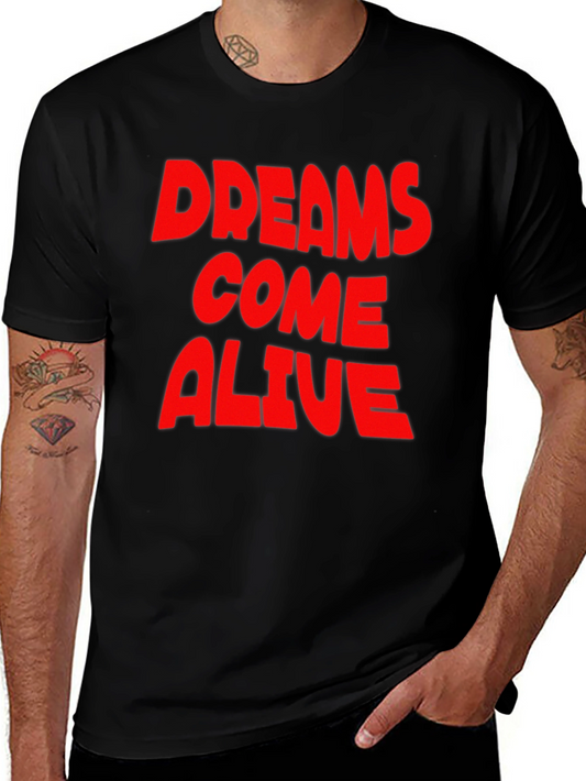 Dreams Come Alive Black Graphic Tee