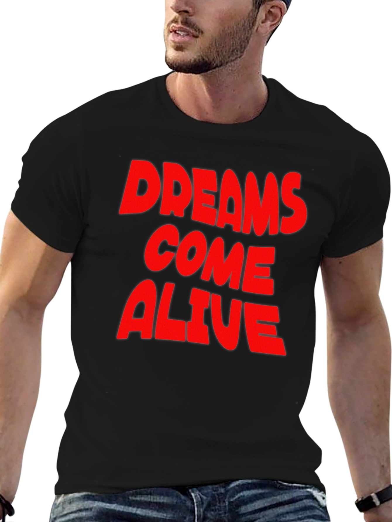 Dreams Come Alive Black Graphic Tee