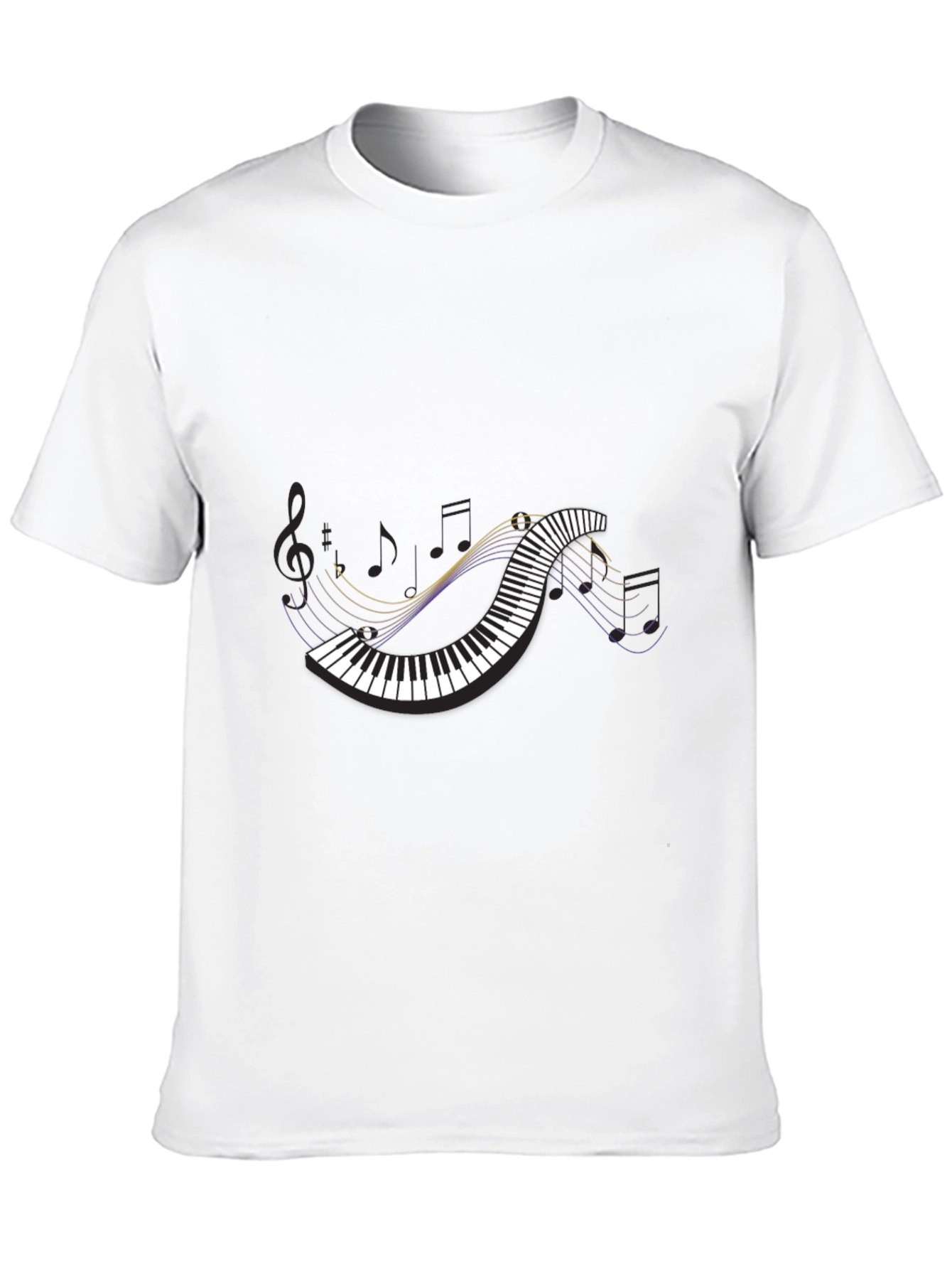 Piano Keys Music Graphic Mens T-Shirt